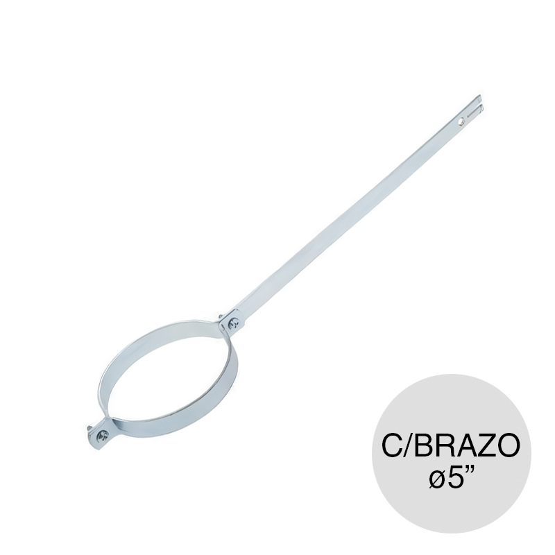 Grampa abrazadera c/brazo p/caños ø 5"