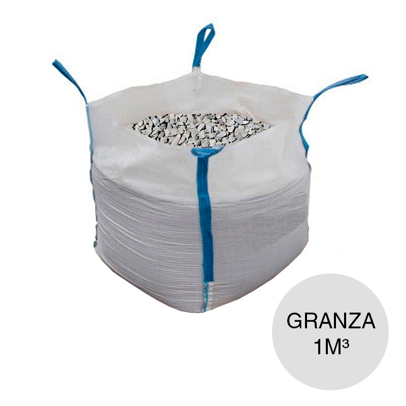 Grava triturada granza bolson x 1m³