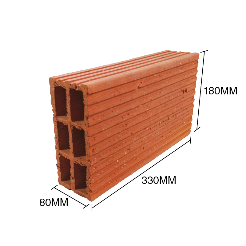 Ladrillo tabique 8 ceramico hueco no portante 80mm x 180mm x 330mm pallet x 216u
