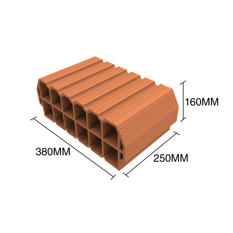 Ladrillo loseta ceramico 160mm x 250mm x 380mm