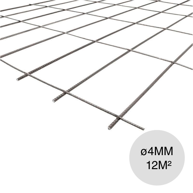 Malla acero electrosoldada ø 4mm separacion 150mm x 250mm medidas 2m x 6m x 12m²