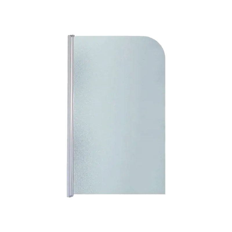 Mampara rebatible bañera aluminio vidrio esmerilado 800mm x 1.4m