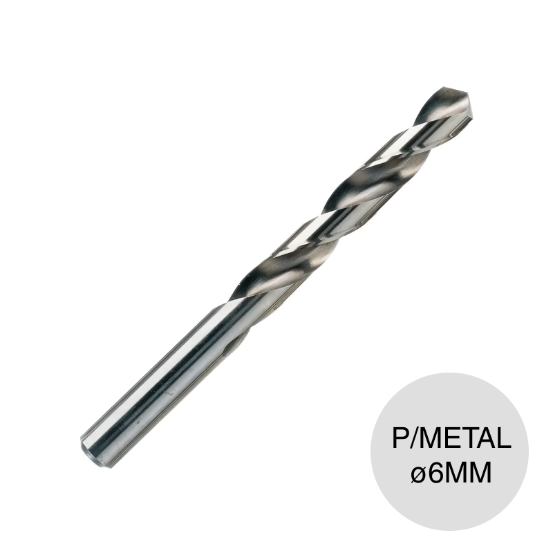 Mecha broca p/metal acero rapido ø 6mm