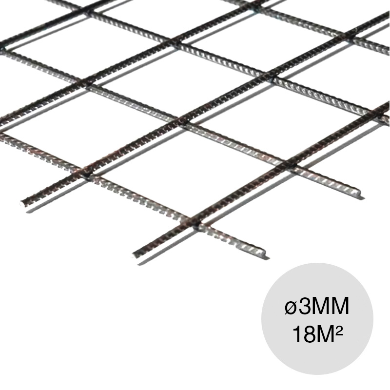 Malla galvanizada electrosoldada ø 3mm separacion 50mm x 150mm rollo x 1.5m x 12m x 18m²
