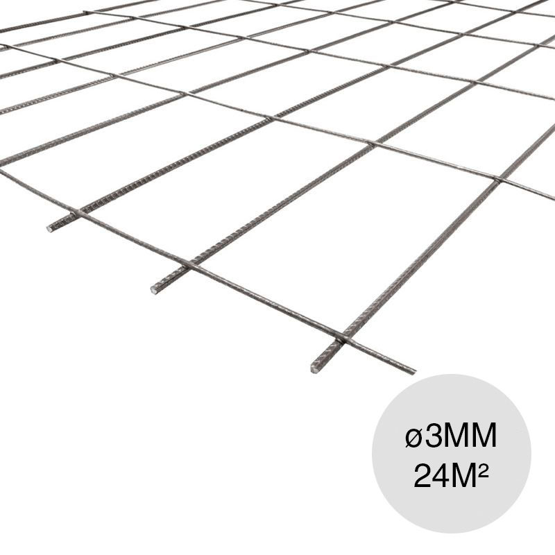 Malla galvanizada electrosoldada ø 3mm separacion 50mm x 150mm rollo x 2m x 12m x 24m²