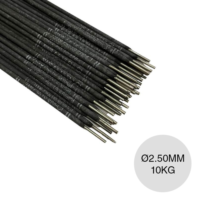 Electrodo basico c/polvo de hierro p/soldar ø 2.50mm caja x 10kg