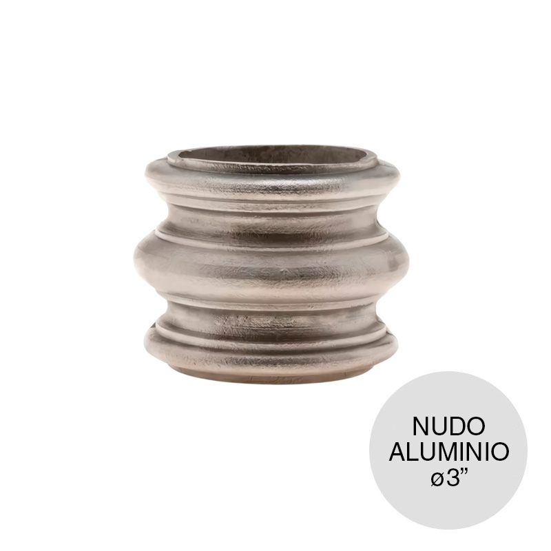 Nudo p/columna corto ø 3" aluminio 117mm x 91mm