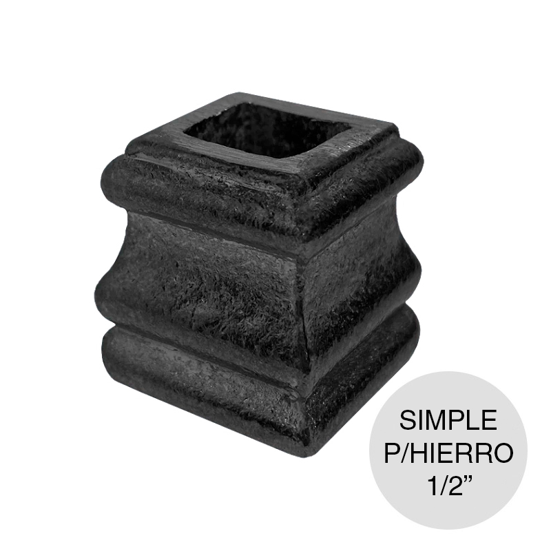 Nudo simple cuadrado aluminio p/ hierro 1/2"