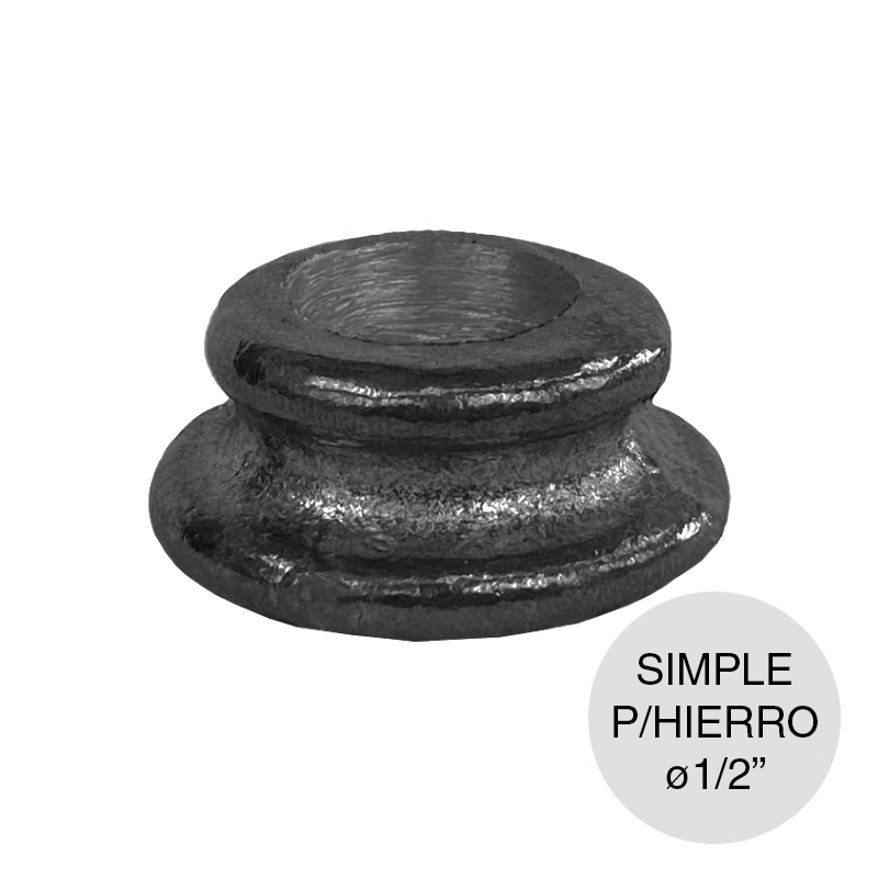 Nudo simple inyectado p/hierro ø 1/2" aluminio 13mm x 28mm