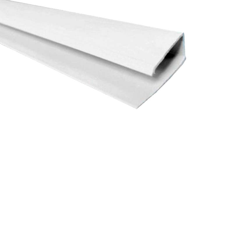 Perfil cielorraso perimetral U PVC blanco 10mm x 3m