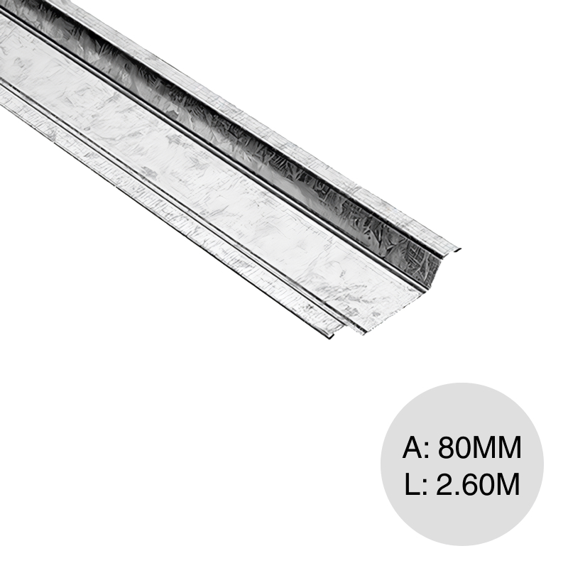 Perfil estructural construccion seco PGO galvanizado 1mm x 80mm x 2.60m