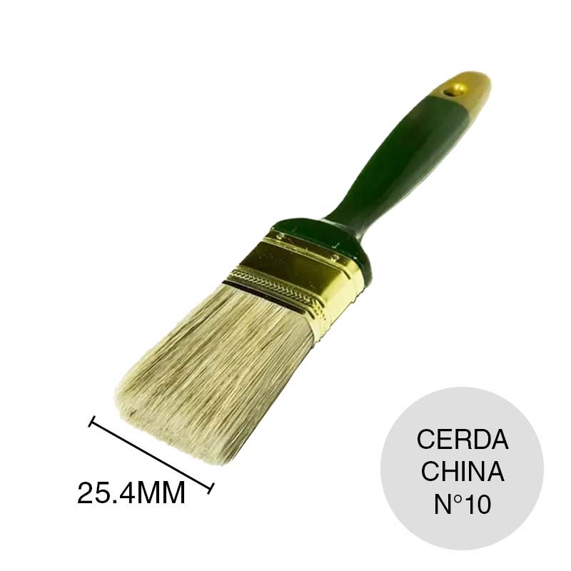 Pincel pinturas N°10 premium cerda china virola/2 x 25.4mm