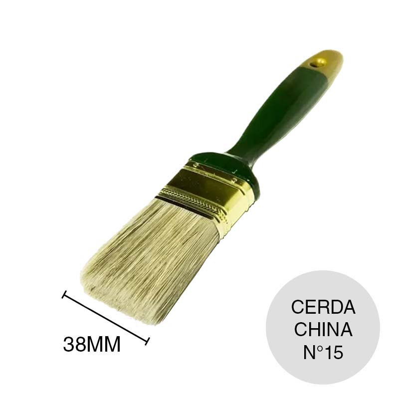 Pincel pinturas N°15 premium cerda china virola/2 x 38mm