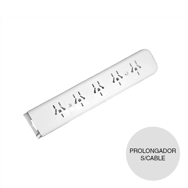 Prolongador multiple 5 tomacorriente s/cable