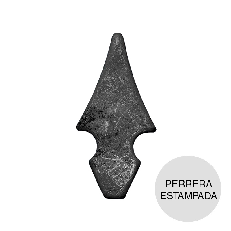 Punta perrera estampada ciega chapa 32mm x 65mm