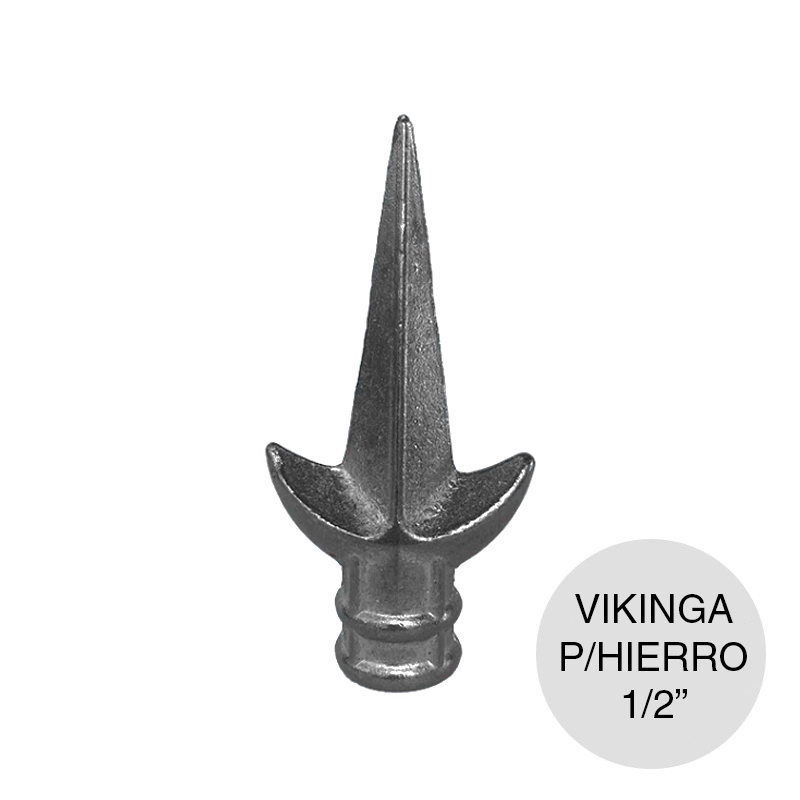 Punta vikinga chica p/hierro 1/2" aluminio 55mm x 118mm