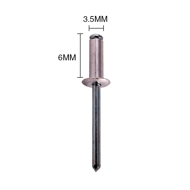 Remache aluminio ø 3.5mm x 6mm bolsa x 1000u