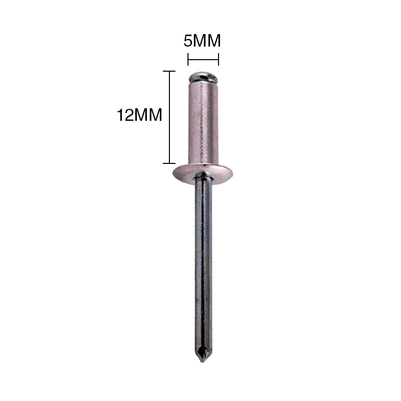 Remache aluminio ø 5mm x 12mm bolsa x 500u