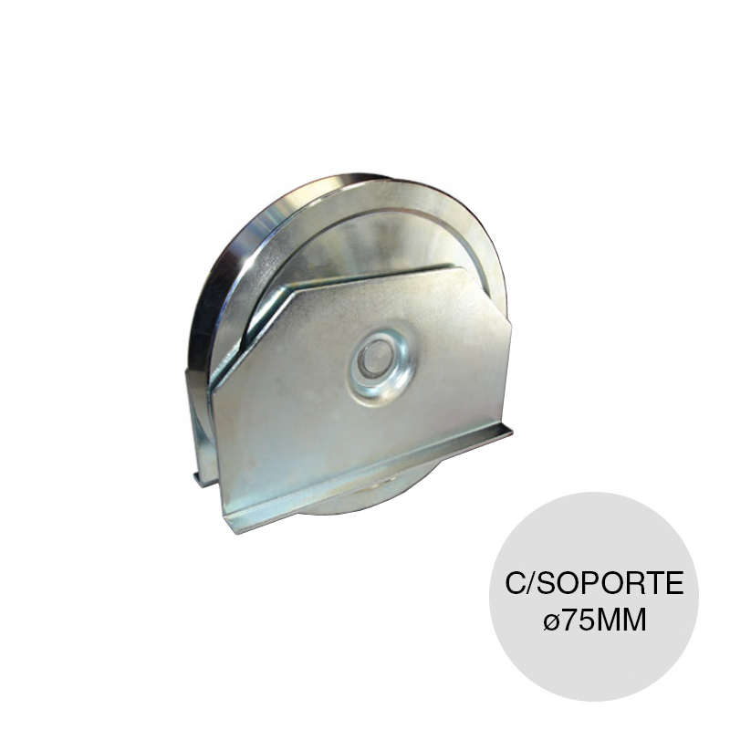 Roldana c/soporte ø 75mm