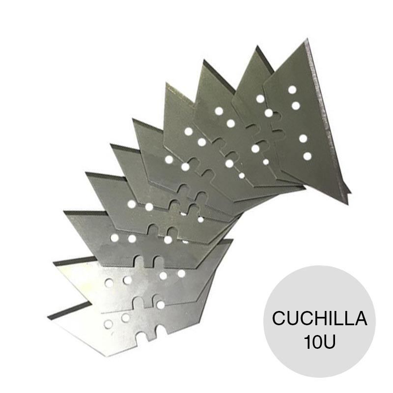 Cuchilla repuesto cutter trapezoidal blister x 10u