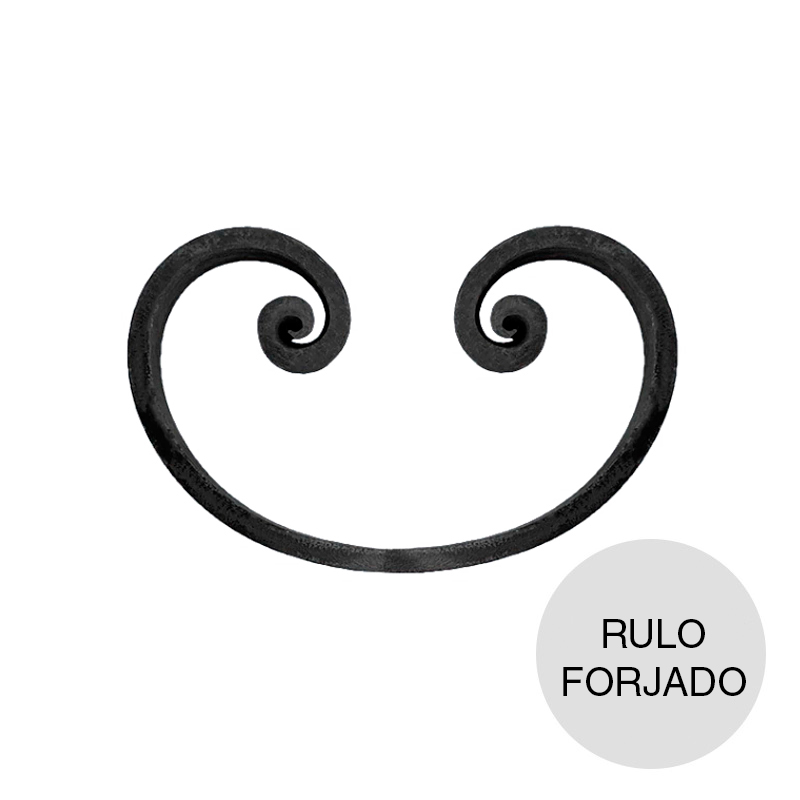 Rizo rulo forjado hierro 70mm x 110mm