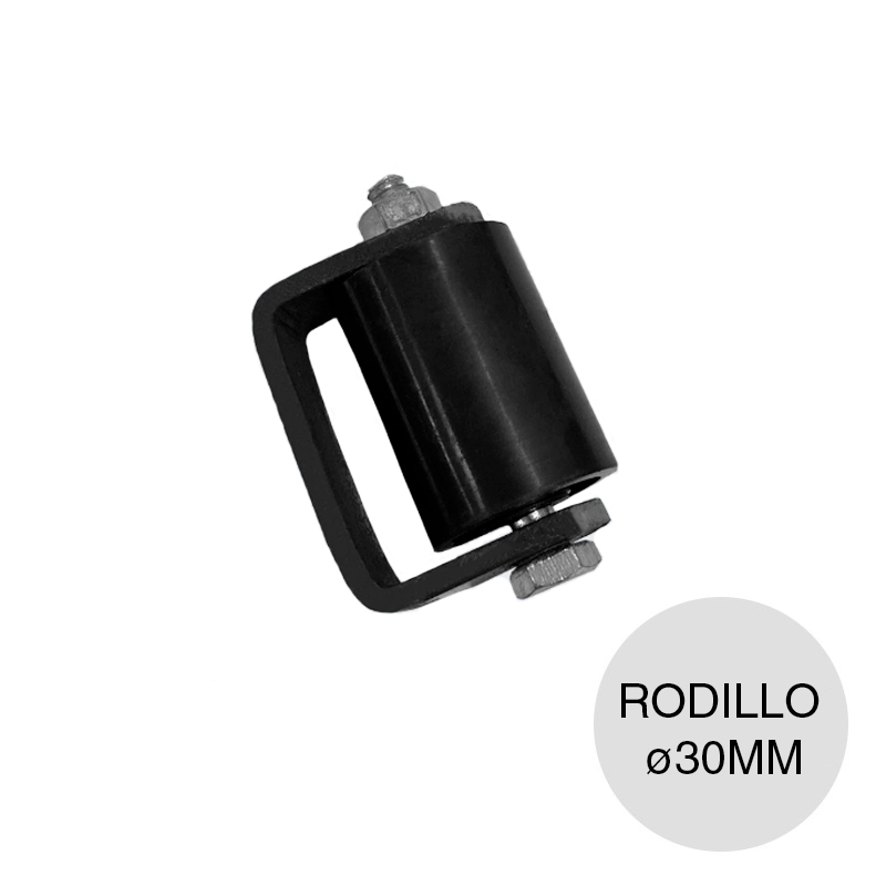 Rodillo guia ruleman hierro/polipropileno ø 30mm