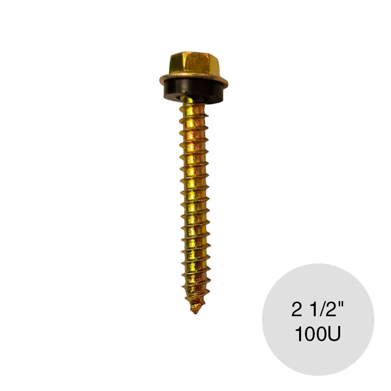 Tornillo autoperforante chapa madera 2 1/2" bolsa x 100u