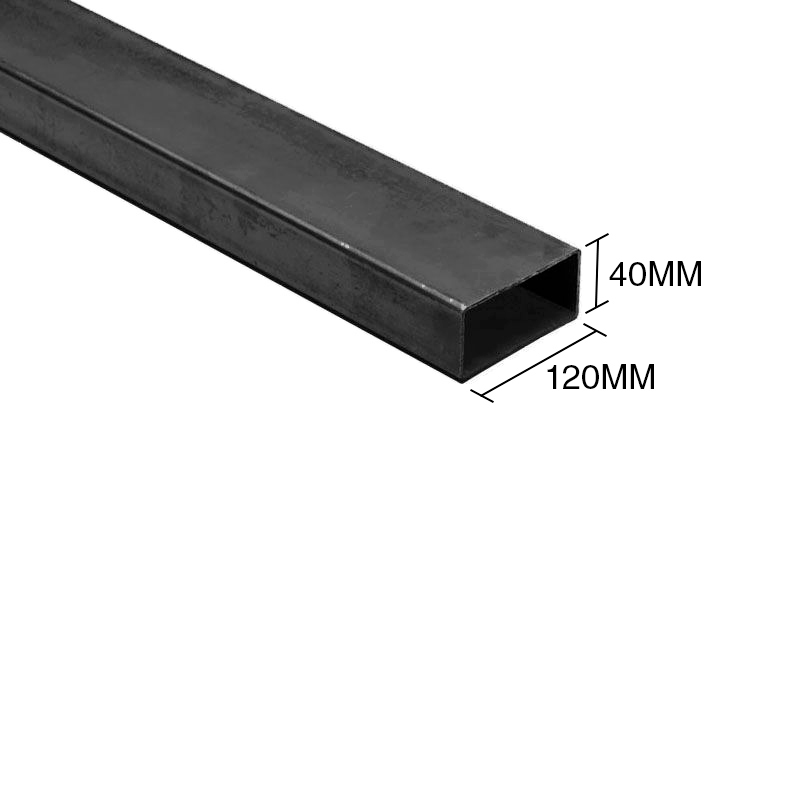 Caño rectangular estructural acero 2.00mm tubo 40mm x 120mm x 6m