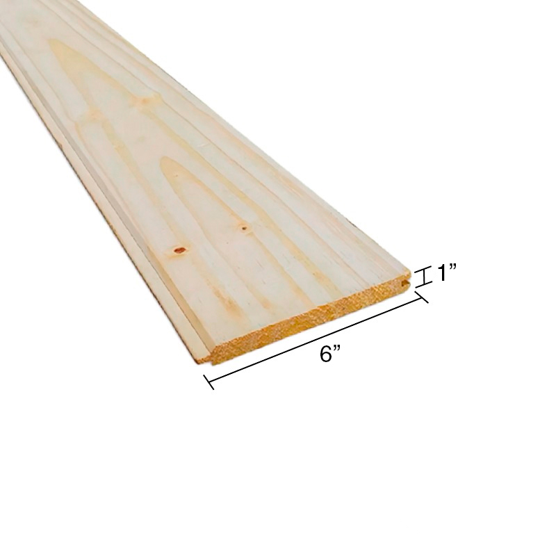Tabla machimbre de Pino 1ra 1" x 6" x 3.66m