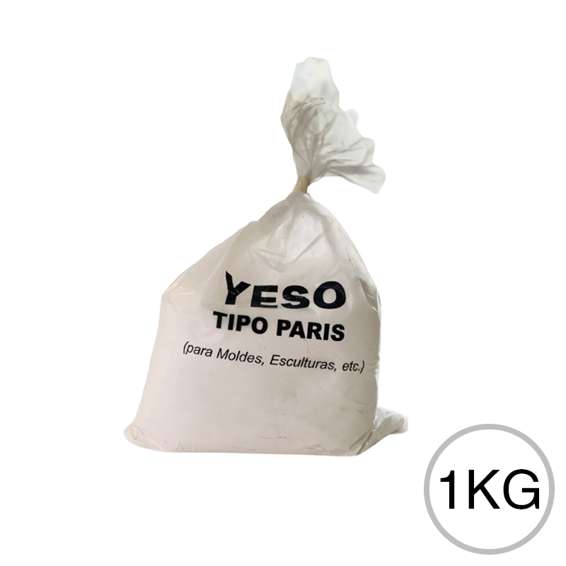 Yeso tipo paris secado rapido multiuso blanco bolsa x 1kg
