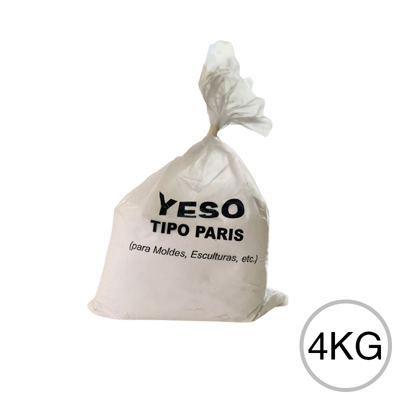 Yeso tipo paris secado rapido multiuso blanco bolsa x 4kg
