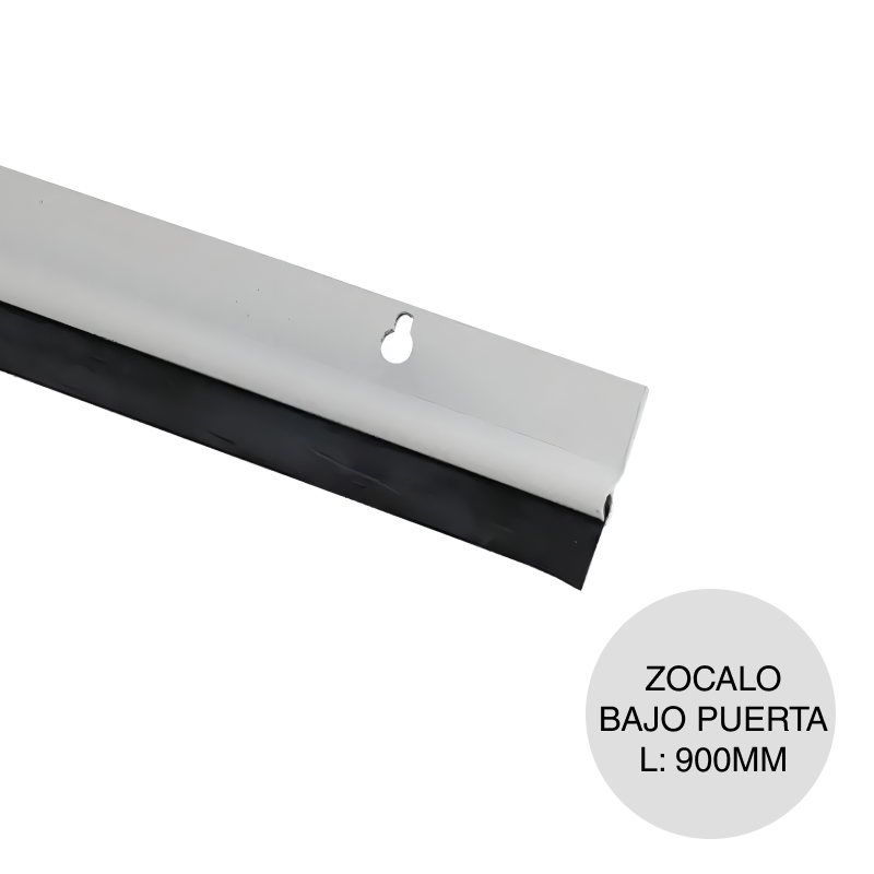 Zocalo burlete bajo puerta aluminio blanco x 900mm