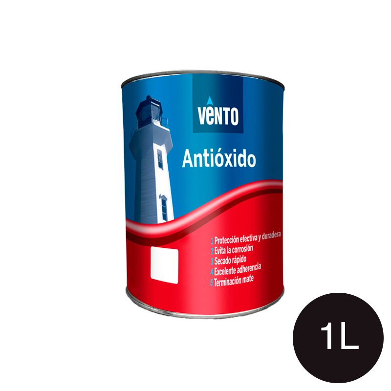 Esmalte sintetico Antioxido negro mate lata x 1l
