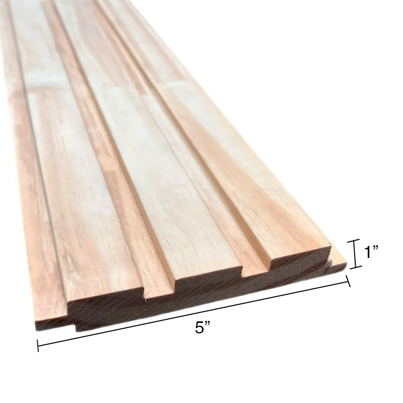 Revestimiento alistonado pino clear 1" x 5" x 3.05m 6u x caja x 2.33m²