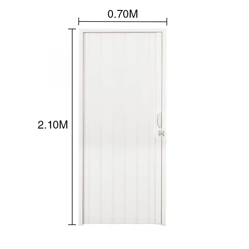 Puerta interior plegable PVC blanco nieve 700mm x 2.10m