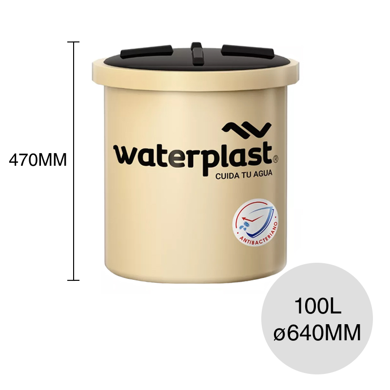 Tanque agua 100l Mutiproposito tricapa polietileno ø 640mm x 470mm