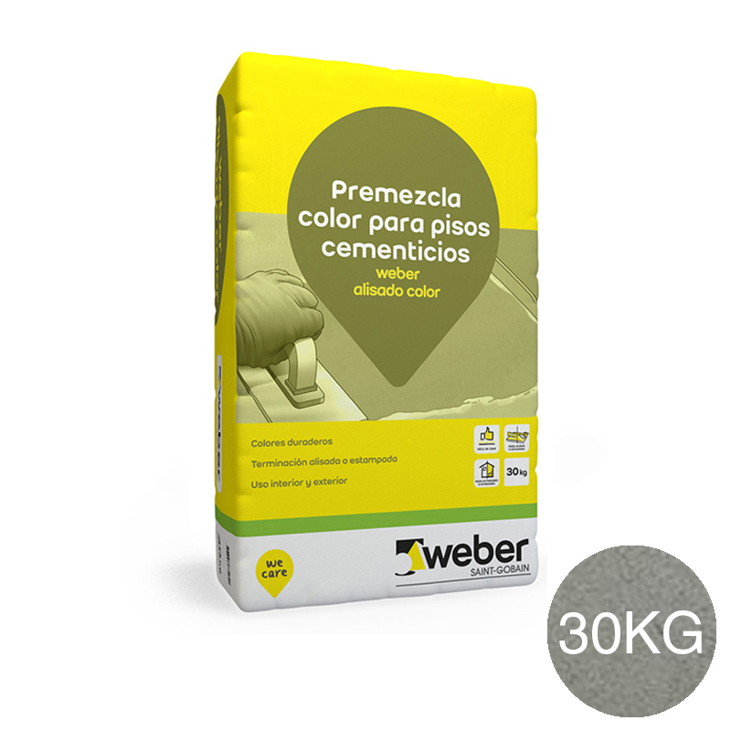 Weber alisado color verde concreto x 30kg
