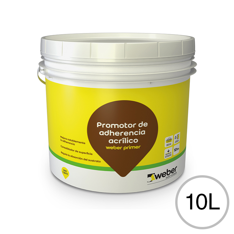 Promotor adherencia acrilico Weber Primer blanco balde x 10l
