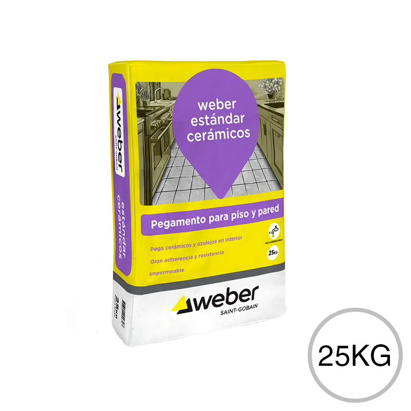 Pegamento impermeable Estandar Ceramicos interior bolsa x 25kg