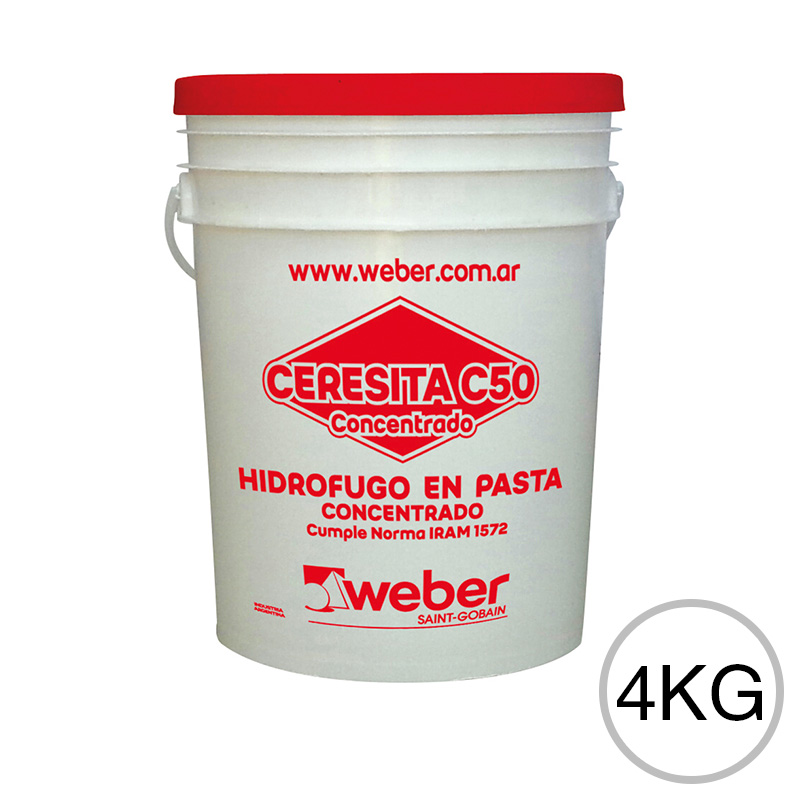 Aditivo hidrofugo Ceresita C50 concentrado en pasta balde x 4kg