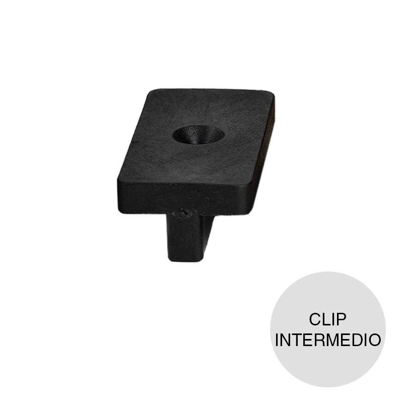 Clip fijacion intermedio deck plastico negro