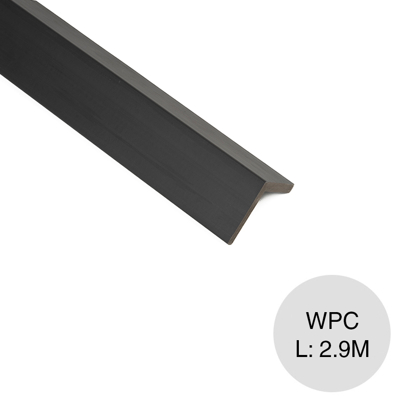 Perfil L WPC exterior ashwood 50mm x 50mm x 2.9m