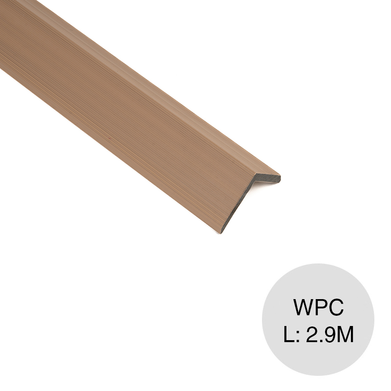 Perfil L WPC exterior latte 50mm x 50mm x 2.9m