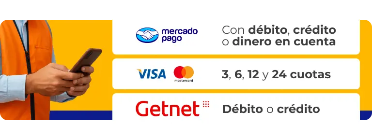 MercadoPago, Visa y Getnet